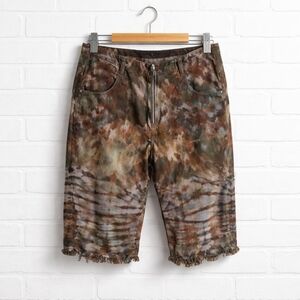 Zara Multicolor Denim Jeans Cropped Tie Dye